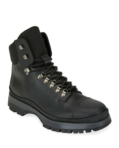 prada lace up boots men's